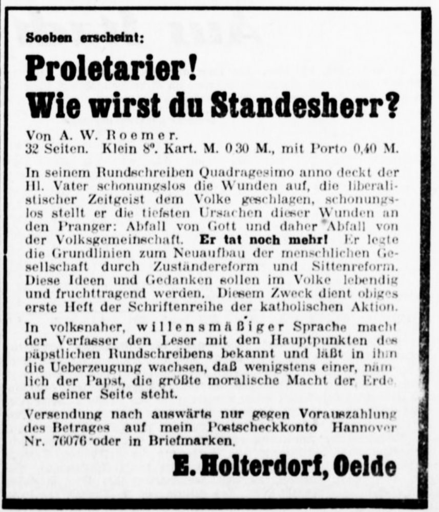 Proletarier!Wie wirst du Standesherr?, 1933